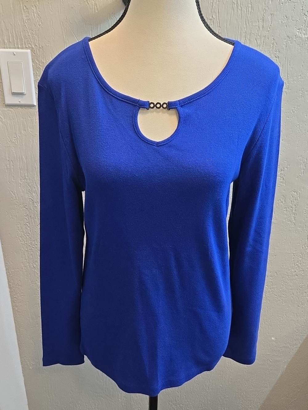 Rafaella Studio Royal Blue Long Sleeve Knit Top